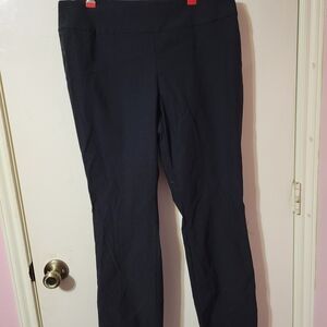 NIC+ZOE Women's Navy Straight Leg Pants